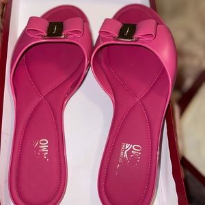 Salvatore Ferragamo Bubble Gum Pink Slides